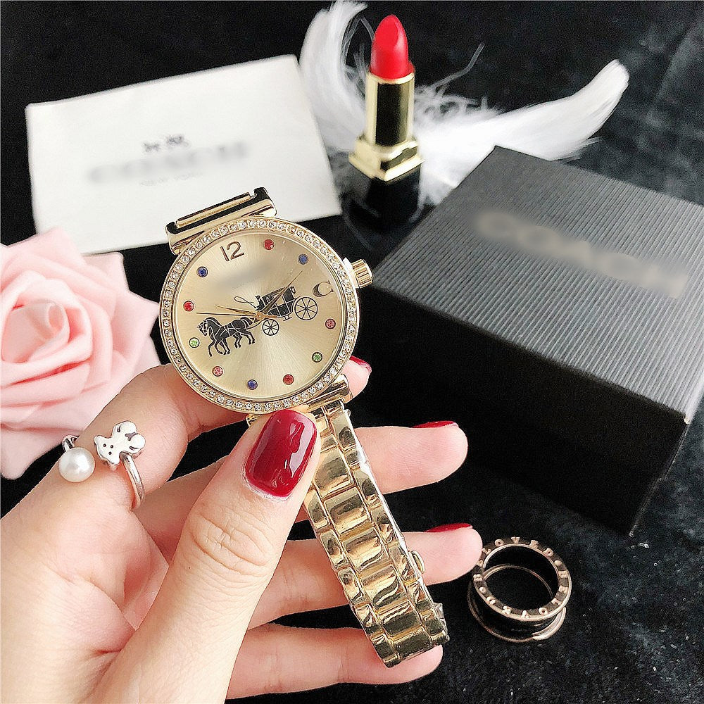 Fashion Geometric Single Folding Buckle Quartz Women'S Watches