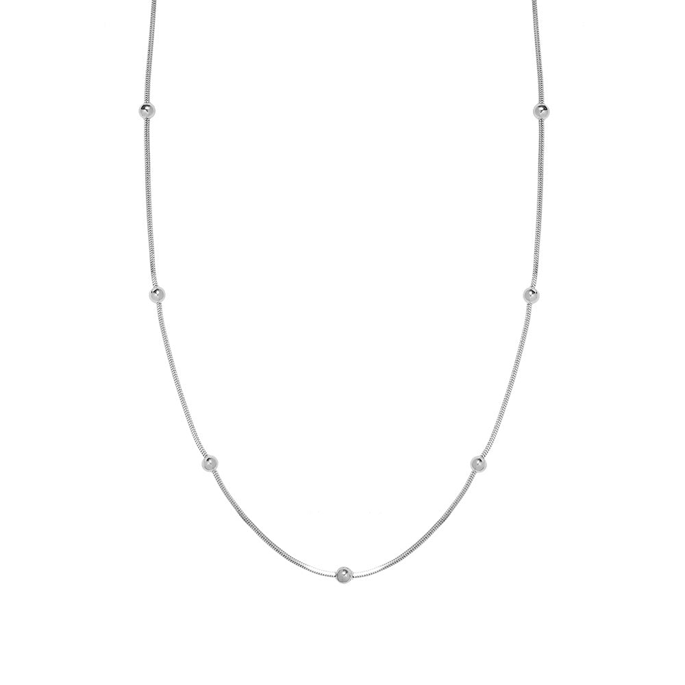 Fashion Solid Color Titanium Steel Necklace 1 Piece