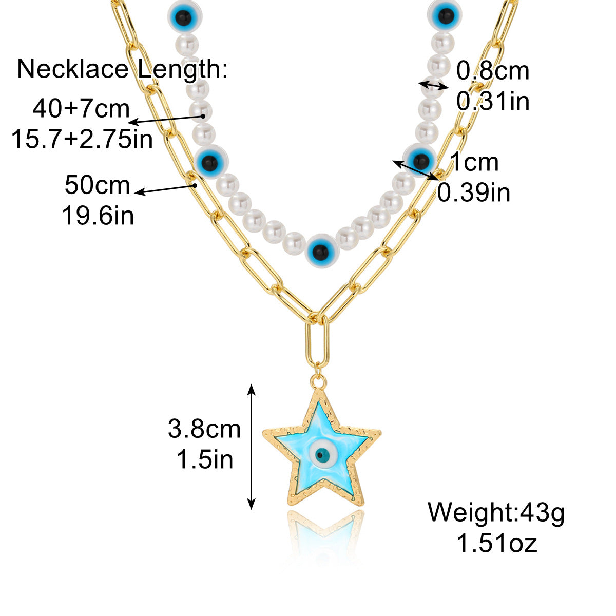 Fashion Devil's Eye Heart Shape Alloy Plating Artificial Rhinestones Women's Pendant Necklace