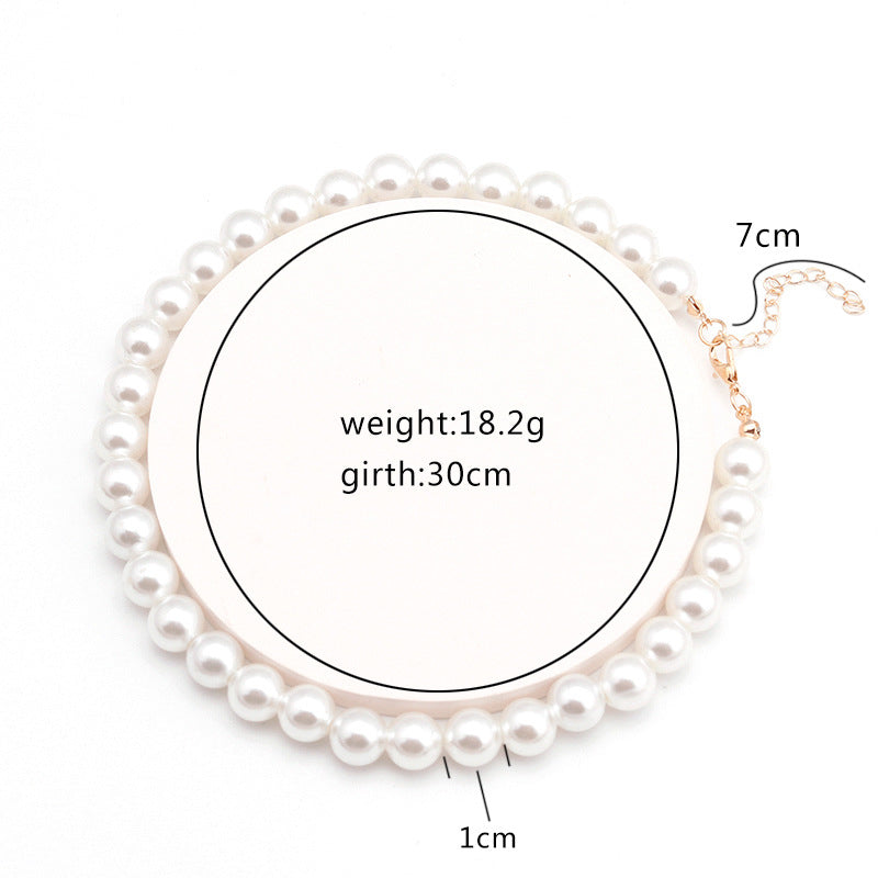 Fashion Solid Color Artificial Pearl Women's Necklace 1 Piece