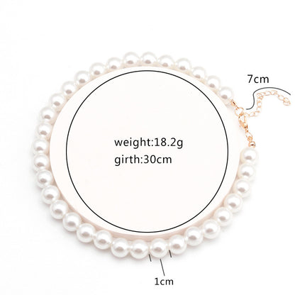 Fashion Solid Color Artificial Pearl Women's Necklace 1 Piece