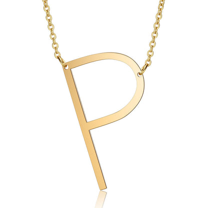 Fashion Letter Stainless Steel Polishing Necklace