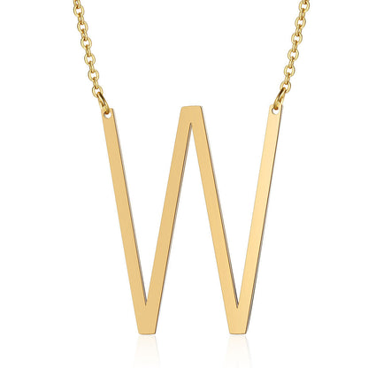 Fashion Letter Stainless Steel Polishing Necklace