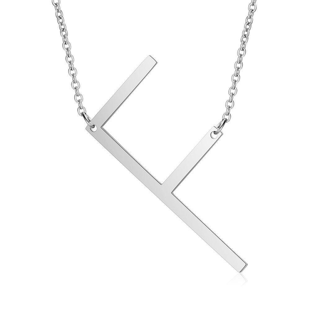 Fashion Letter Stainless Steel Polishing Necklace