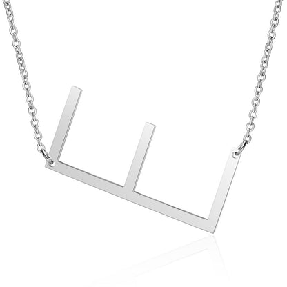 Fashion Letter Stainless Steel Polishing Necklace