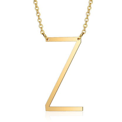 Fashion Letter Stainless Steel Polishing Necklace