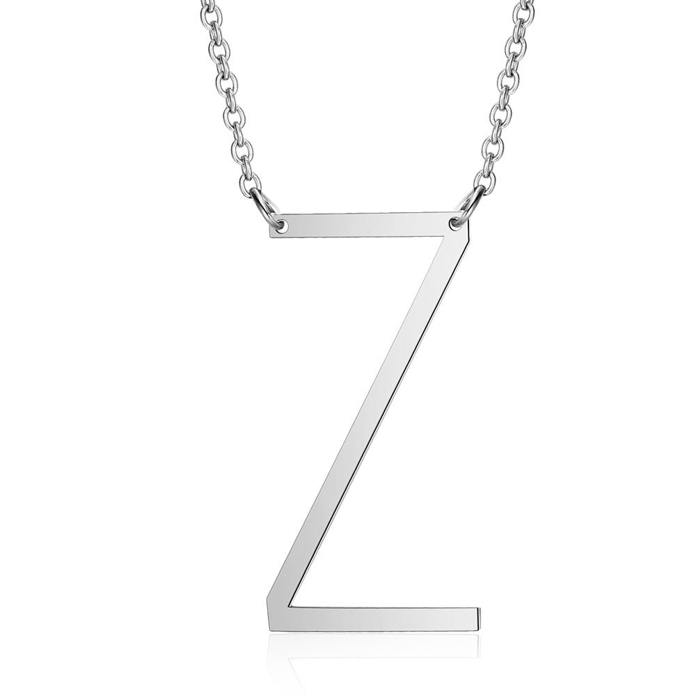 Fashion Letter Stainless Steel Polishing Necklace