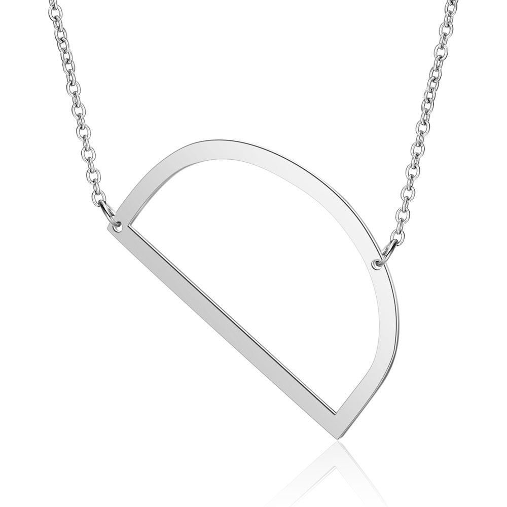 Fashion Letter Stainless Steel Polishing Necklace