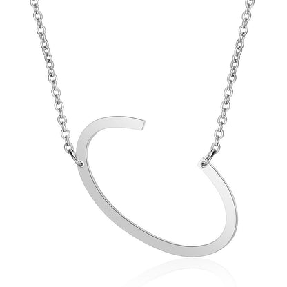 Fashion Letter Stainless Steel Polishing Necklace