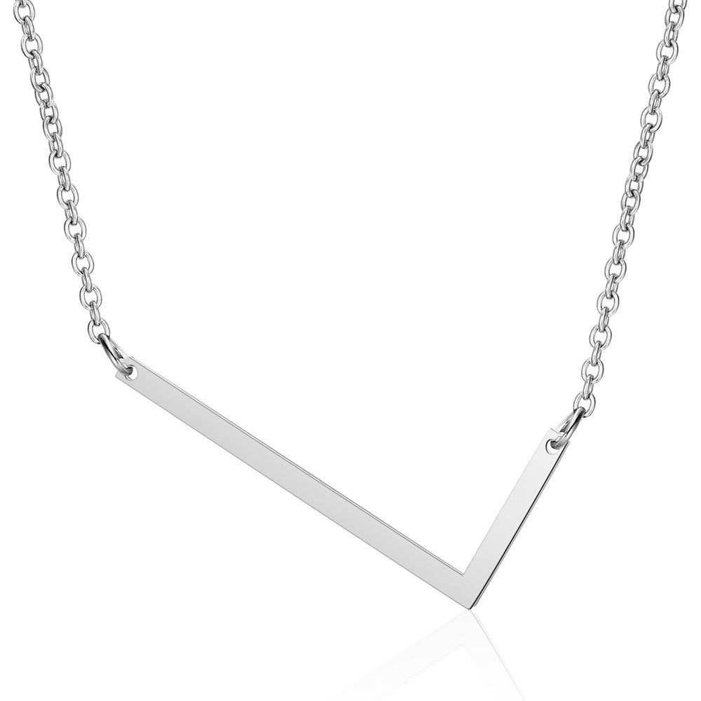 Fashion Letter Stainless Steel Polishing Necklace