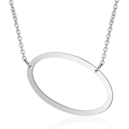 Fashion Letter Stainless Steel Polishing Necklace