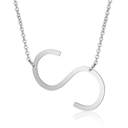 Fashion Letter Stainless Steel Polishing Necklace