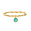 Fashion Eye Copper Enamel Gold Plated Bracelets 1 Piece