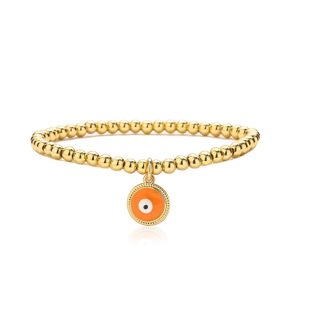 Fashion Eye Copper Enamel Gold Plated Bracelets 1 Piece