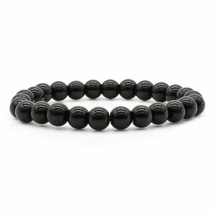 Simple Style Solid Color Natural Stone Beaded Bracelets