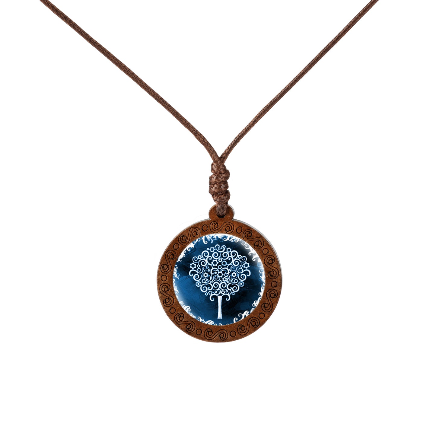 Fashion Tree Wood Glass Unisex Pendant Necklace 1 Piece