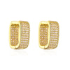 1 Pair Fashion Geometric Gold Plated Copper Zircon Gold Plated Earrings