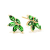 1 Pair Simple Style Leaf Flower Butterfly Inlay Sterling Silver Copper Zircon Drop Earrings