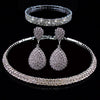 Fashion Printing Rhinestone Artificial Gemstones Women's Jewelry Set