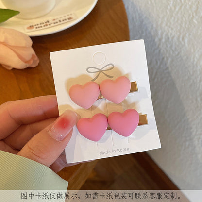 Sweet Heart Shape Flower Alloy Flowers Hair Clip 1 Set