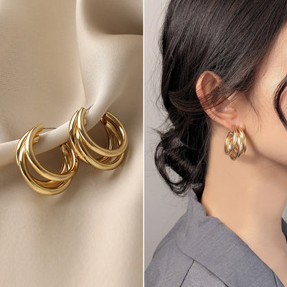 1 Pair Fashion Geometric Plating Alloy Earrings