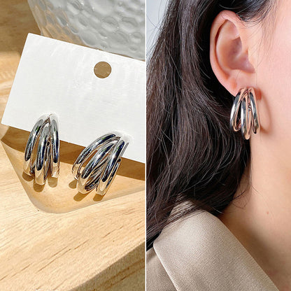 1 Pair Fashion Geometric Plating Alloy Earrings