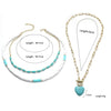 Ethnic Style Water Droplets Alloy Turquoise Plating Women's Pendant Necklace 1 Piece