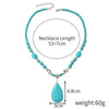 Ethnic Style Water Droplets Alloy Turquoise Plating Women's Pendant Necklace 1 Piece