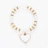 Vacation Round Heart Shape Artificial Crystal Alloy Gem Enamel Glass Women's Bracelets 1 Piece