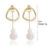 1 Pair Elegant Streetwear Geometric Plating Imitation Pearl Drop Earrings