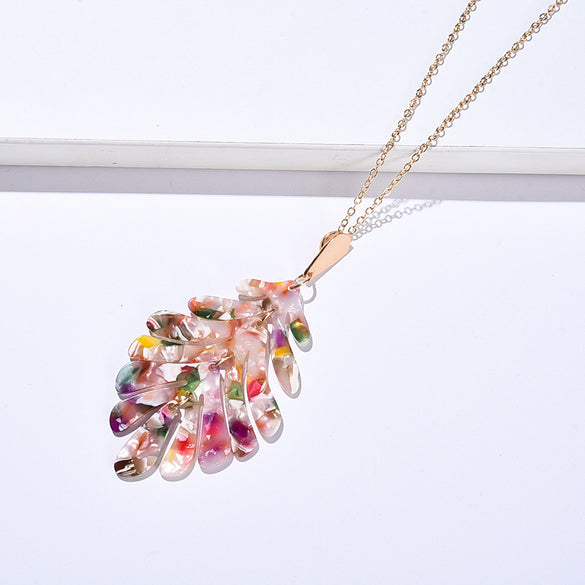 Ethnic Style Flower Alloy Acetic Acid Sheets Plating Women's Earrings Necklace 1 Set