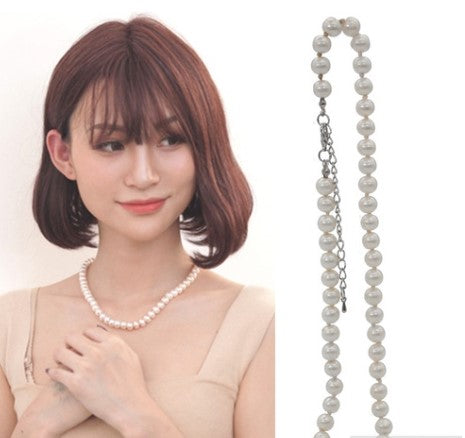 Basic Solid Color Imitation Pearl Beaded Women's Necklace 1 Piece