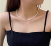 Basic Solid Color Imitation Pearl Beaded Women's Necklace 1 Piece