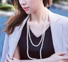 Basic Solid Color Imitation Pearl Beaded Women's Necklace 1 Piece