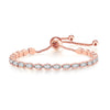 Simple Style Oval Copper Inlay Zircon Bracelets 1 Piece