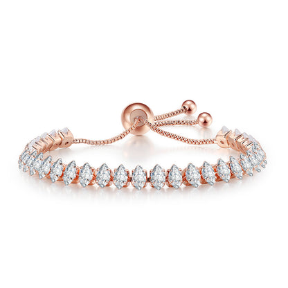 Simple Style Eye Copper Inlay Zircon Bracelets 1 Piece