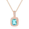 Fashion Square Copper Inlay Zircon Bracelets Earrings Necklace