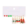 Fashion Christmas Tree Santa Claus Alloy Enamel Women's Drop Earrings 5 Pairs