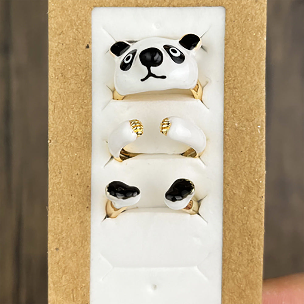 Fashion Panda Alloy Plating Women's Rings 1 Set