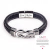 Fashion Geometric Stainless Steel Pu Leather Plating Men's Bracelets 1 Piece