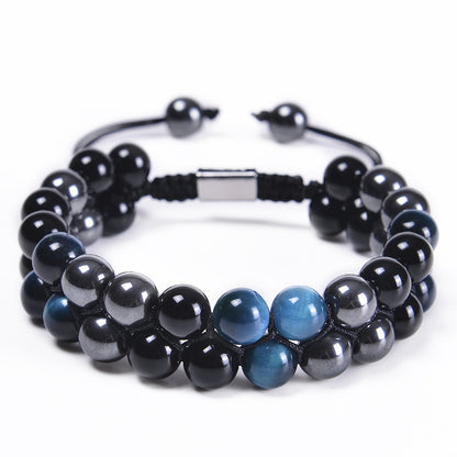 Retro Gradient Color Agate Beaded Bracelets 1 Piece