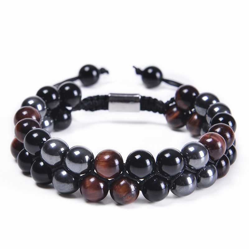 Retro Gradient Color Agate Beaded Bracelets 1 Piece