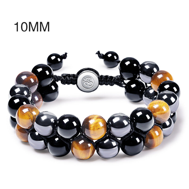 Retro Gradient Color Agate Beaded Bracelets 1 Piece