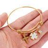 Fashion Cross Stainless Steel Plating Bangle 1 Piece