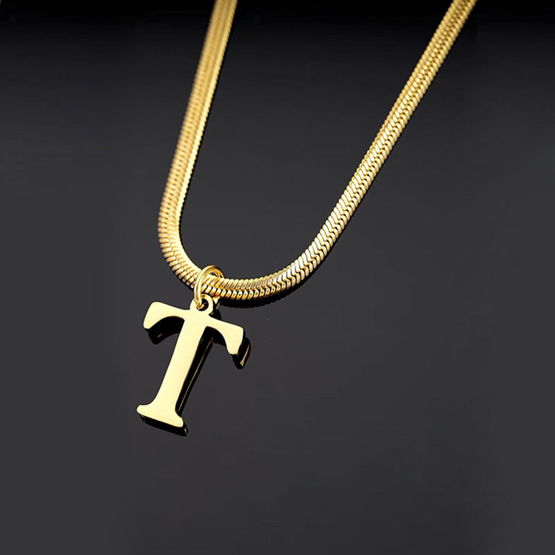 Simple Style Letter Titanium Steel Plating Necklace 1 Piece