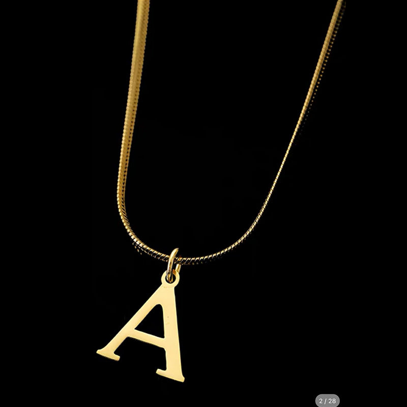 Simple Style Letter Titanium Steel Plating Necklace 1 Piece