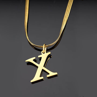 Simple Style Letter Titanium Steel Plating Necklace 1 Piece