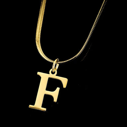 Simple Style Letter Titanium Steel Plating Necklace 1 Piece