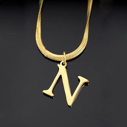 Simple Style Letter Titanium Steel Plating Necklace 1 Piece