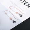 Fashion Round Star Flower Alloy Inlay Artificial Pearls Rhinestones Women's Ear Line 1 Pair